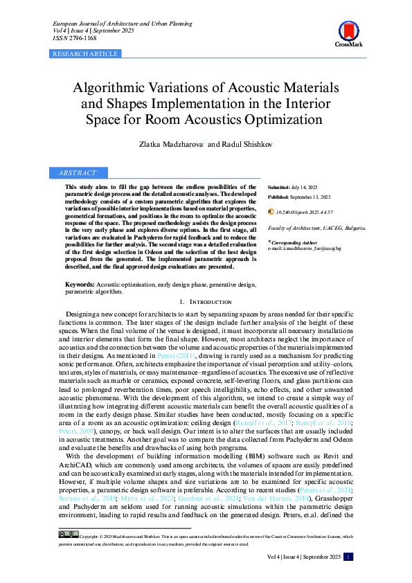 (PDF) Algorithmic Variations of Acoustic Materials and Shapes ...