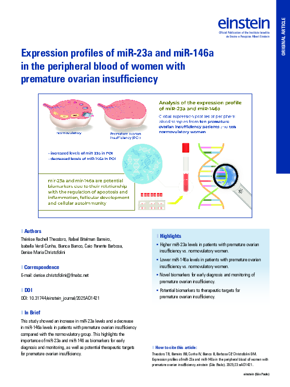 (PDF) Expression profiles of miR-23a and miR-146a in the peripheral ...