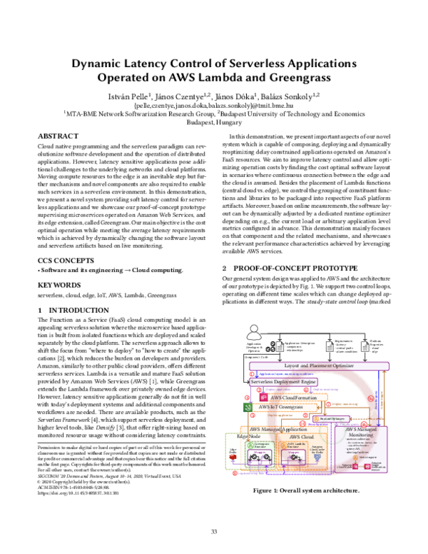 (PDF) Dynamic latency control of serverless applications operated on ...