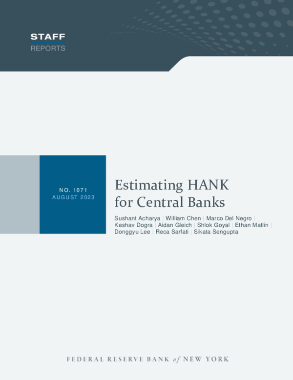 (PDF) Estimating HANK for Central Banks
