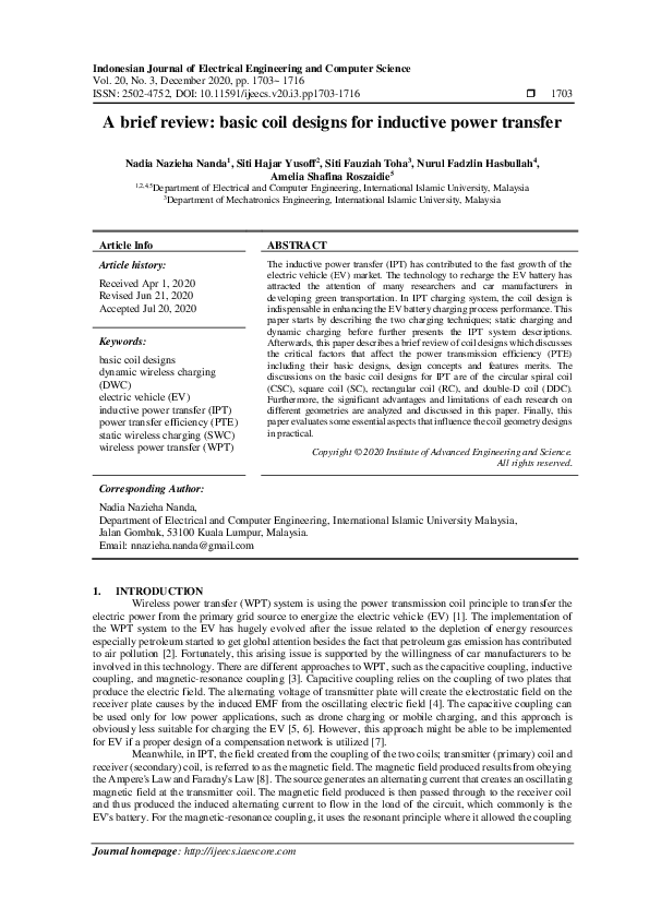 (PDF) A brief review: basic coil designs for inductive power transfer