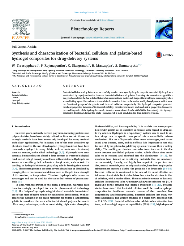 (PDF) Synthesis and characterization of bacterial cellulose and gelatin ...