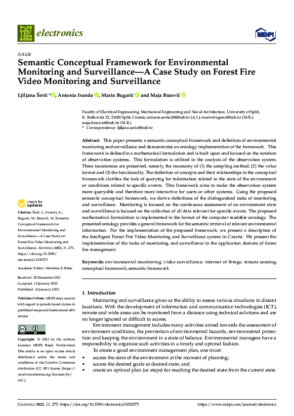 (PDF) Semantic Conceptual Framework for Environmental Monitoring and ...
