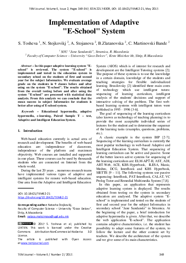 (PDF) Implementation of Adaptive 