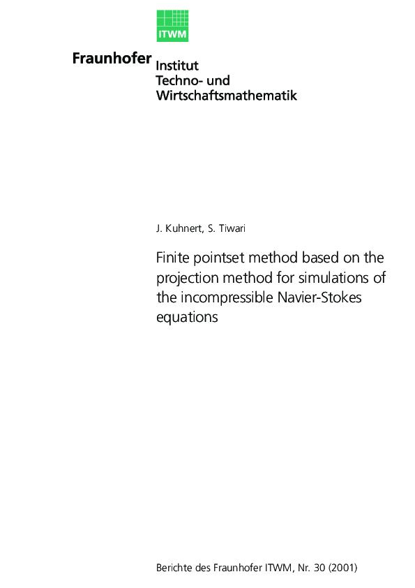 (PDF) Finite Pointset Method Based on the Projection Method for ...