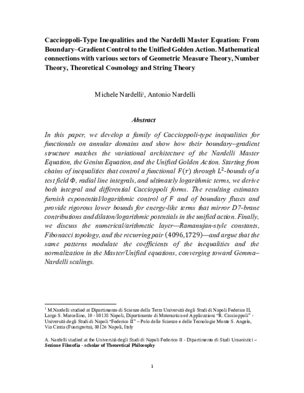 (PDF) Caccioppoli-Type Inequalities and the Nardelli Master Equation ...