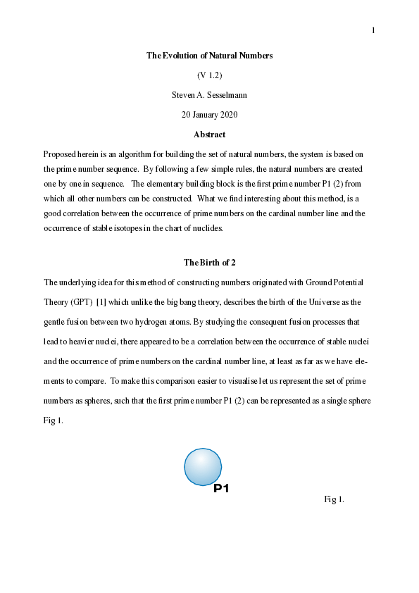 (PDF) The Evolution of Natural Numbers