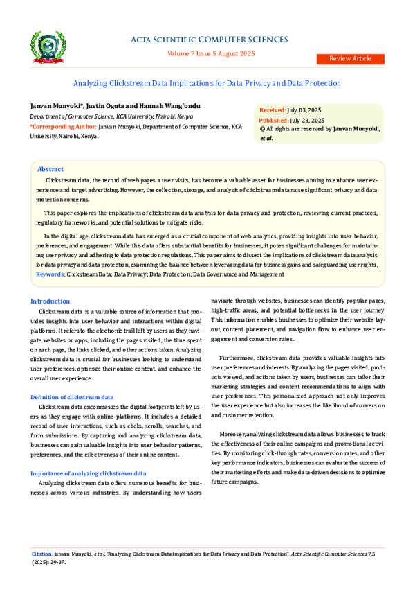 (PDF) Analyzing Clickstream Data Implications for Data Privacy and Data ...