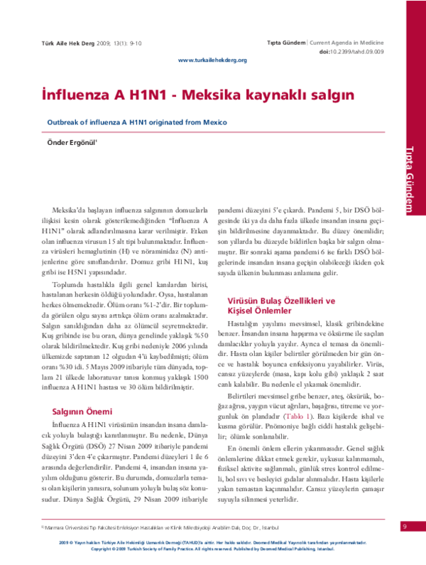 (PDF) Outbreak of influenza A H1N1 originated from Mexico