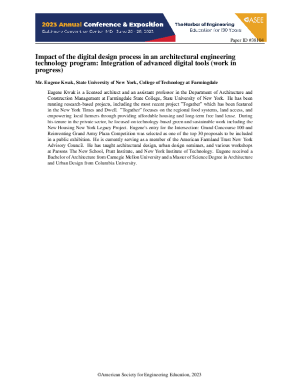 (PDF) Impact of the digital design process in an architectural ...