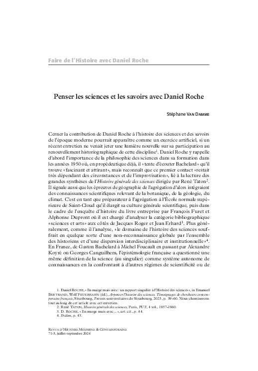 (PDF) Art SVD Penser avec Daniel Roche