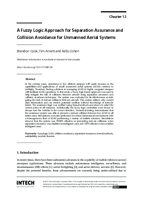 (PDF) A Fuzzy Logic Approach for Separation Assurance and Collision ...