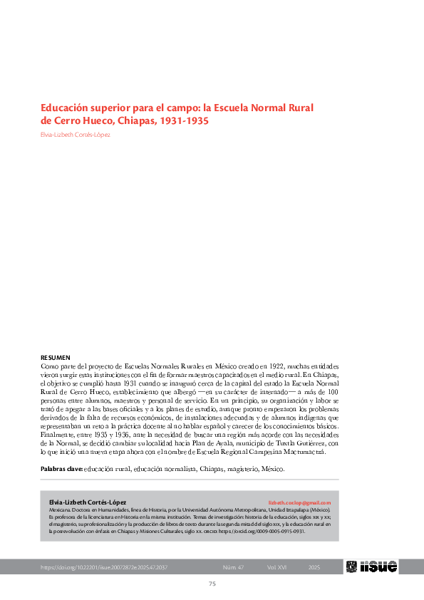 (PDF) Educación superior para el campo: la Escuela Normal Rural de ...
