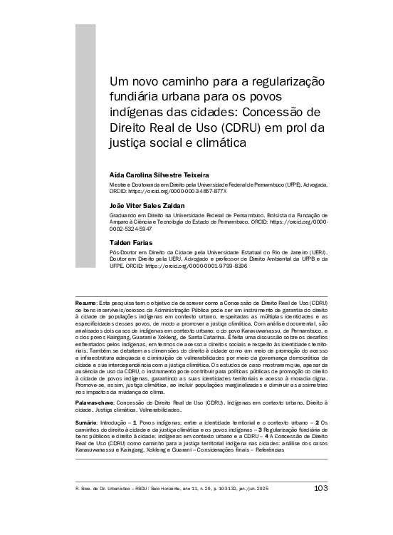 (PDF) Um novo caminho para a regularização fundiária urbana para os ...