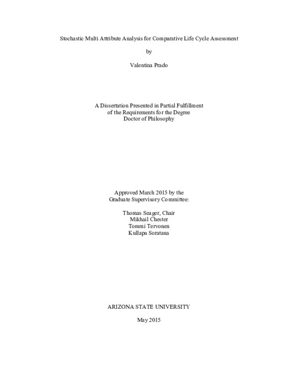 (PDF) Stochastic Multi Attribute Analysis for Comparative Life Cycle ...