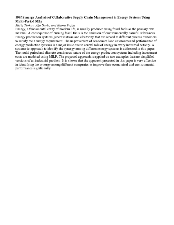 (PDF) Synergy analysis of collaborative supply chain management in ...