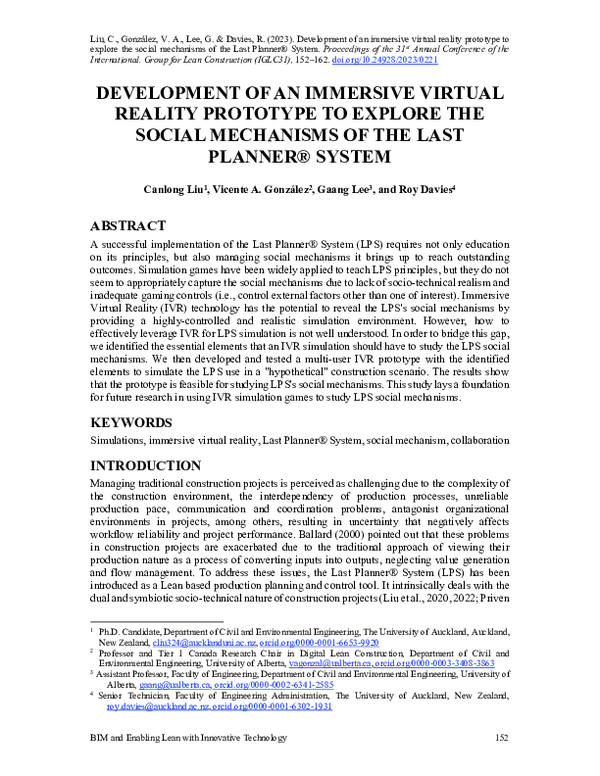 (PDF) Development of an Immersive Virtual Reality Prototype to Explore ...