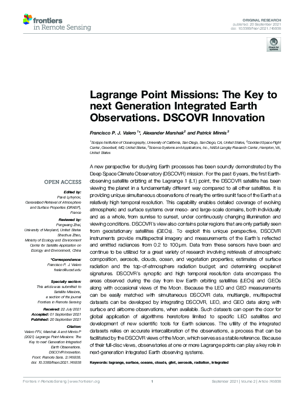 (PDF) Lagrange Point Missions: The Key to next Generation Integrated ...