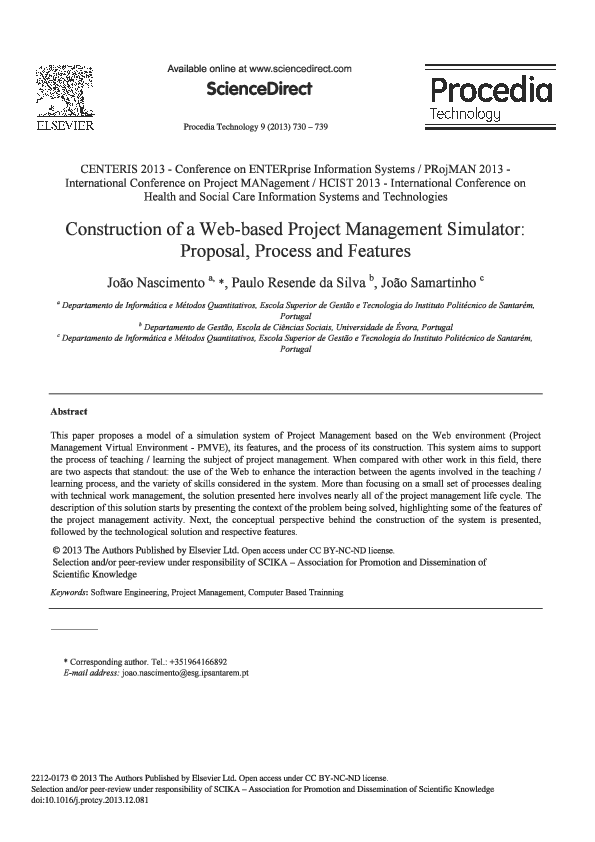 (PDF) Construction of a Web-based Project Management Simulator ...