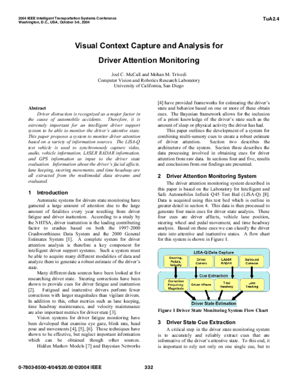 (PDF) Visual context capture and analysis for driver attention monitoring