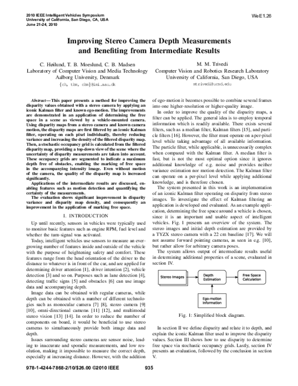 (PDF) Improving stereo camera depth measurements and benefiting from ...