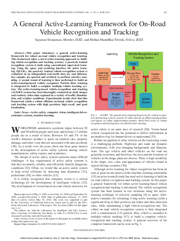 (PDF) A General Active-Learning Framework for On-Road Vehicle ...