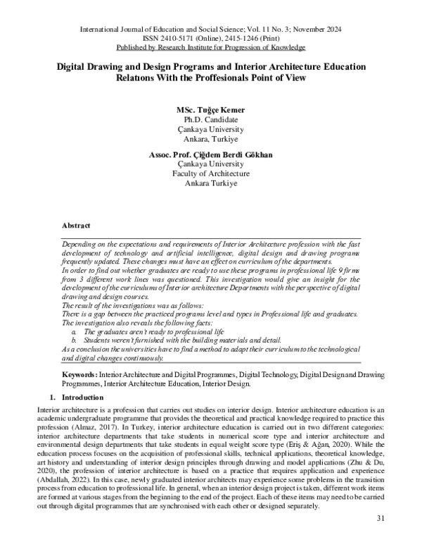 (PDF) Digital Drawing and Design Programs and Interior Architecture ...