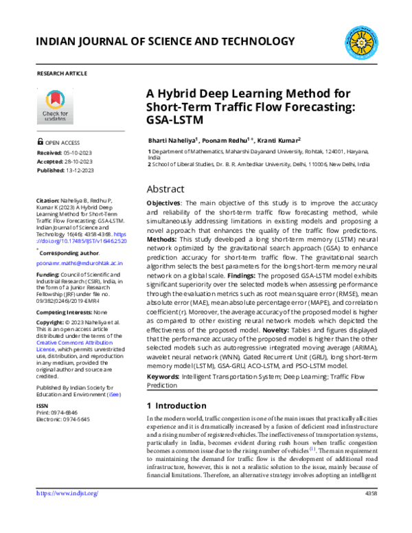 (PDF) A Hybrid Deep Learning Method for Short-Term Traffic Flow ...