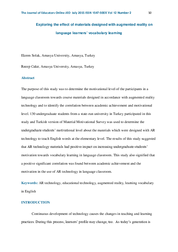 (PDF) Exploring the effect of materials designed with augmented reality ...