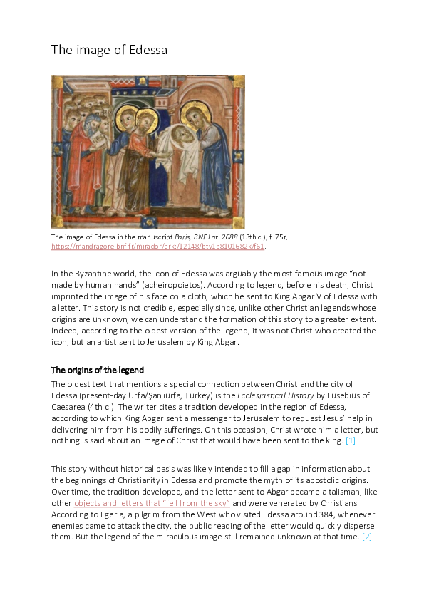 (PDF) The image of Edessa