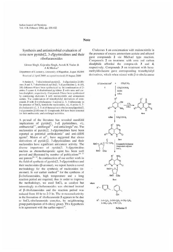 (PDF) ChemInform Abstract: Synthesis and Antimicrobial Evaluation of ...