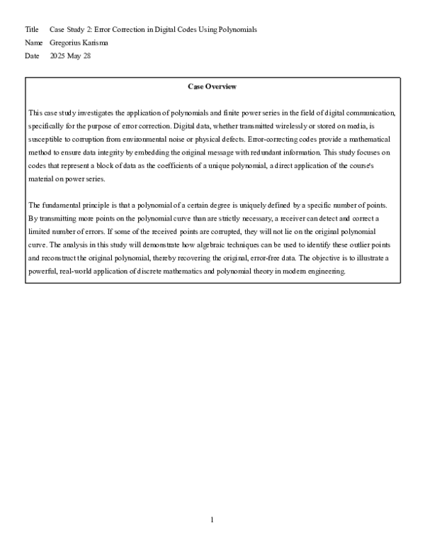 (PDF) Applied Mathematics Project - Single Variable Calculus: Case ...