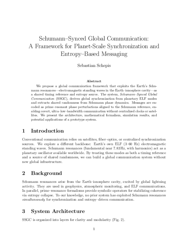 (PDF) Schumann-Synced Global Communication: A Framework for Planet ...