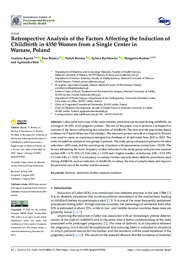 (PDF) Retrospective Analysis of the Factors Affecting the Induction of ...