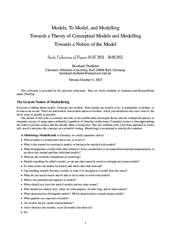 (PDF) Models, To Model, and Modelling -Towards a Theory of Conceptual ...