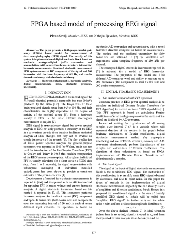 (PDF) FPGA based model of processing EEG signal