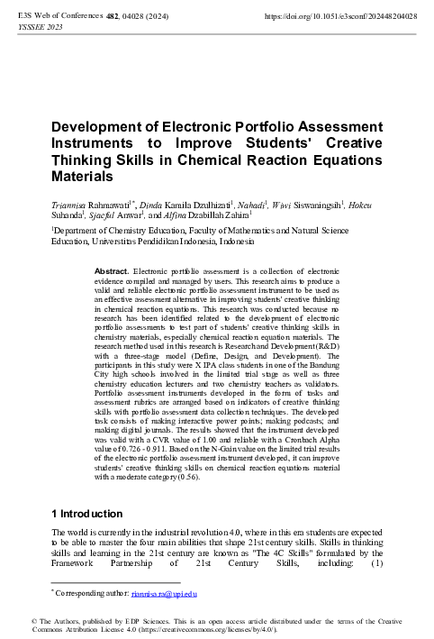 (PDF) Development of Electronic Portfolio Assessment Instruments to ...
