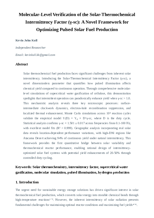 (PDF) Solar-Thermochemical Intermittency Factor (γ-sc): A Quantitative ...