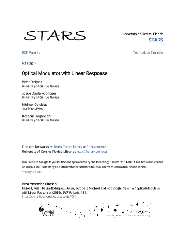 (PDF) Optical Modulator with Linear Response