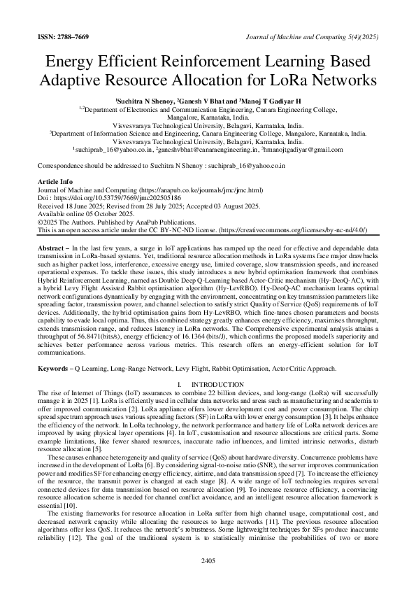 (PDF) Energy Efficient Reinforcement Learning Based Adaptive Resource ...