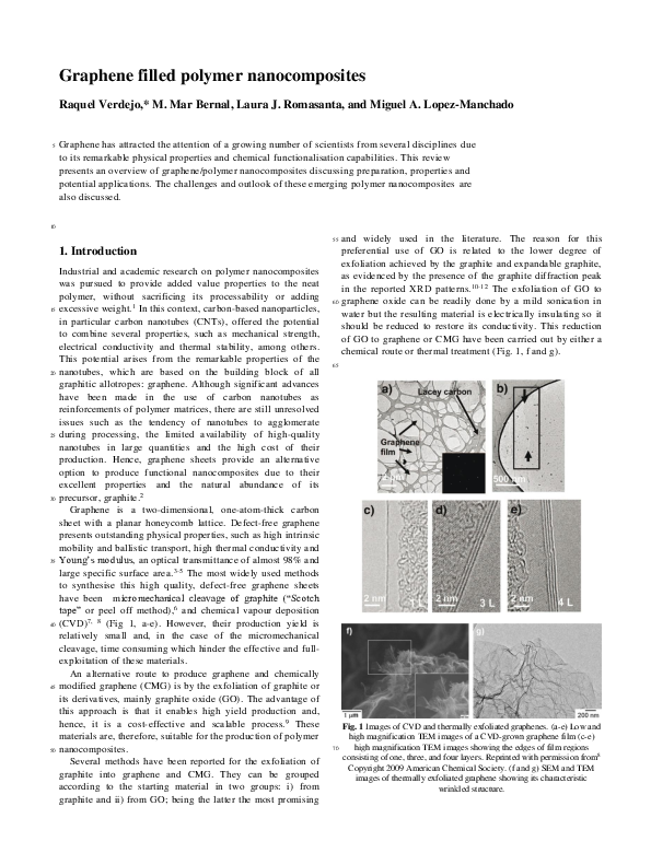 (PDF) Graphene filled polymer nanocomposites