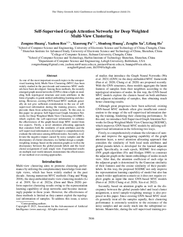 (PDF) Self-Supervised Graph Attention Networks for Deep Weighted Multi ...
