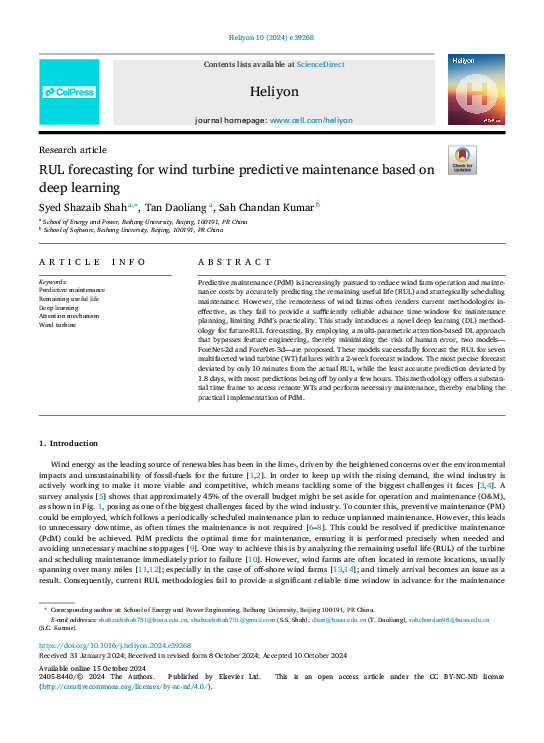 (PDF) RUL forecasting for wind turbine predictive maintenance based on ...