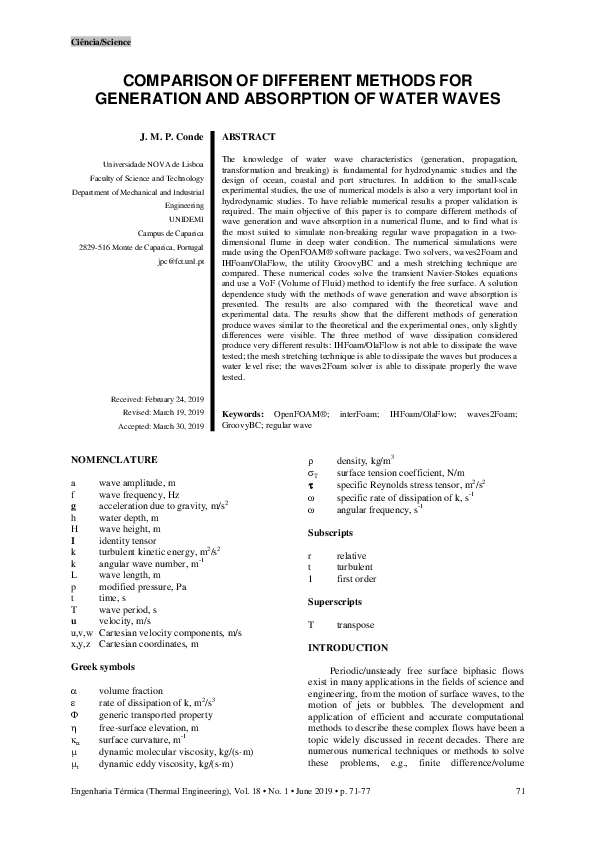 (PDF) Comparison of Different Methods for Generation and Absorption of ...