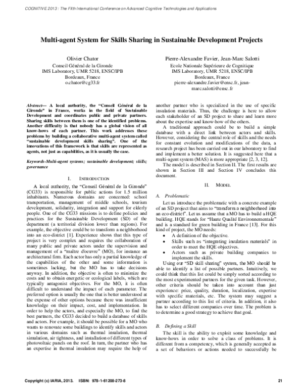 (PDF) Multi-agent System for Skills Sharing in Sustainable Development ...