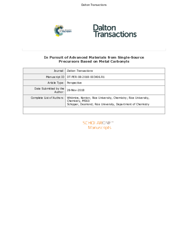 (PDF) In pursuit of advanced materials from single-source precursors ...