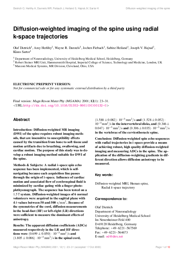 (PDF) Diffusion-weighted imaging of the spine using radialk-space ...