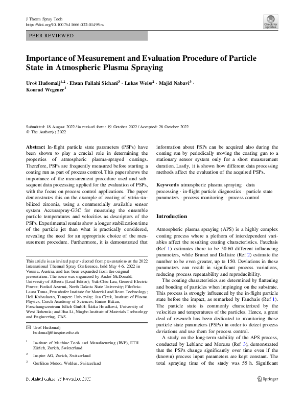 (PDF) Importance of Measurement and Evaluation Procedure of Particle ...