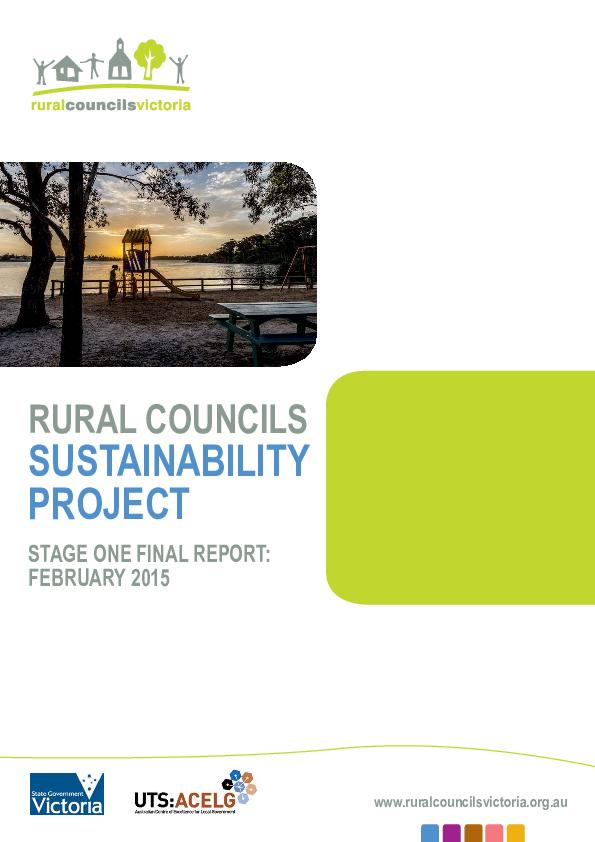 (PDF) Rural councils sustainability project: Stage one final report
