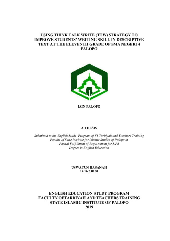 (PDF) Using Think Talk Write (TTW) Strategy to Improve Students ...